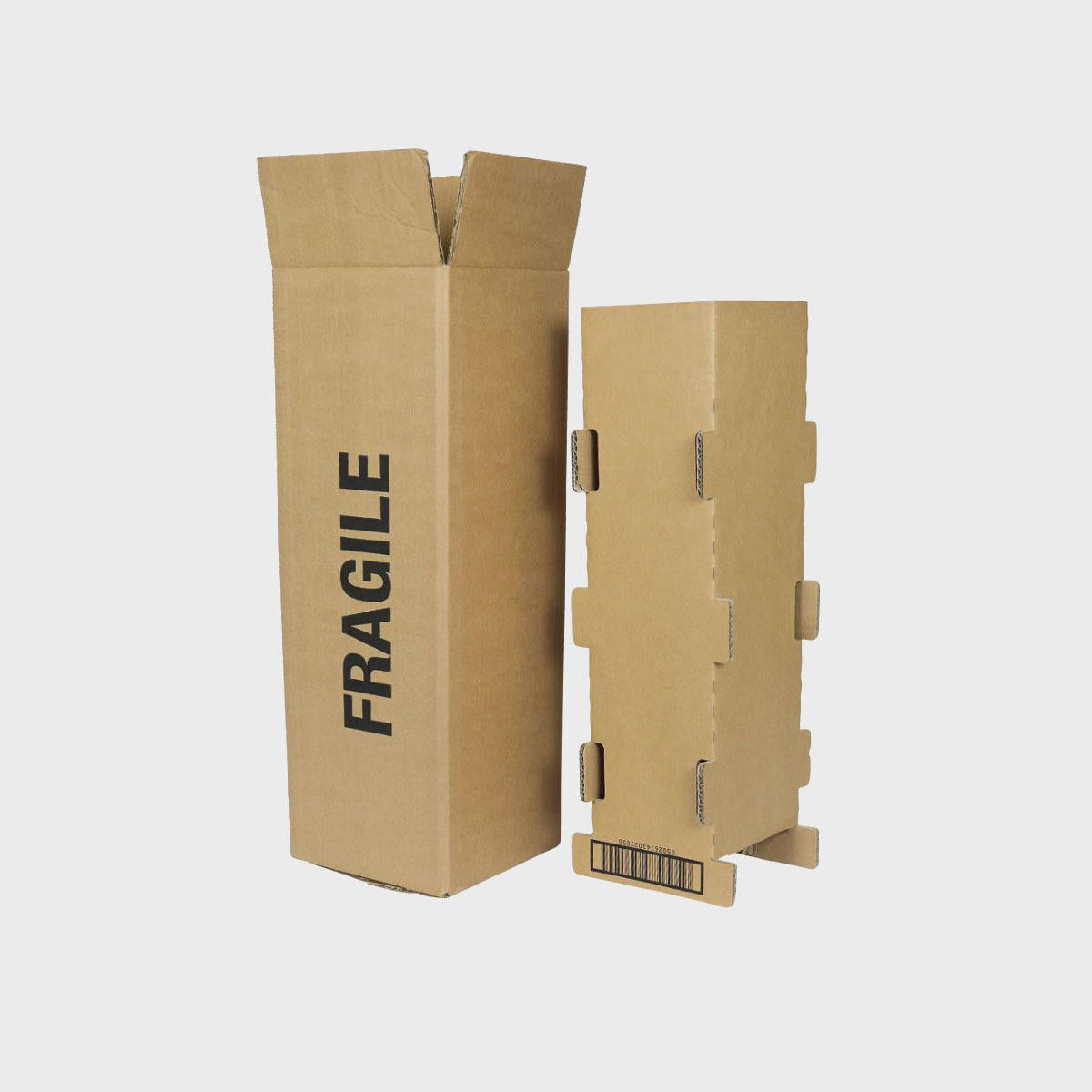 1 magnum bottle Mailsafe shipping box from thick, impact-resistant inner for bottle security.
