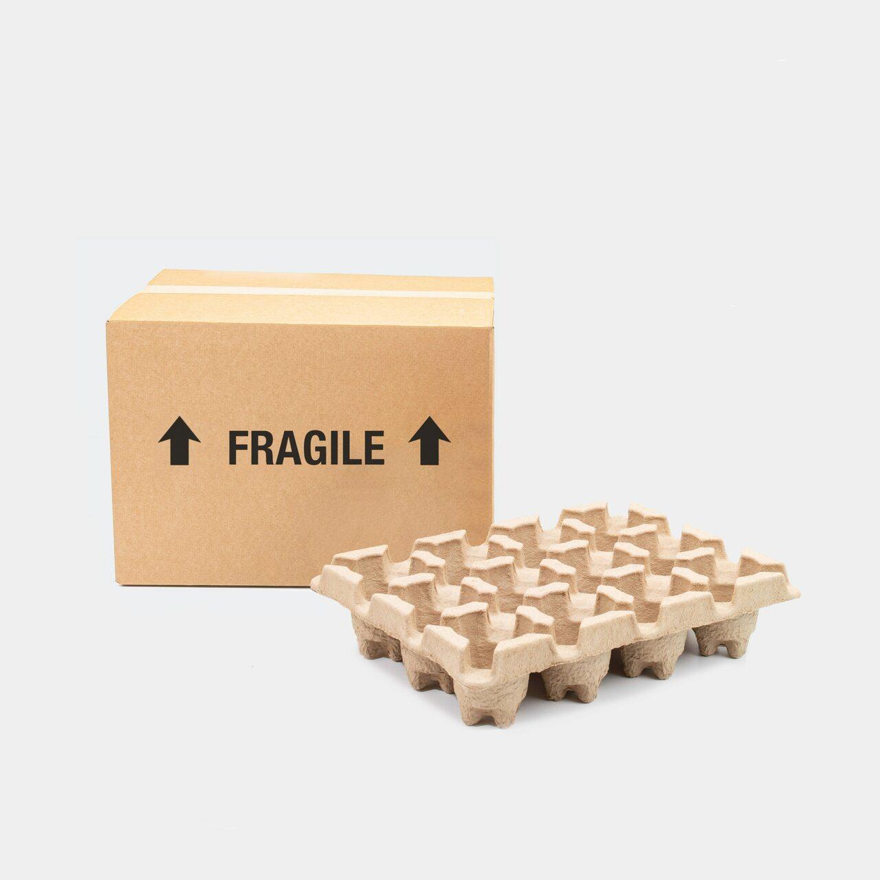 12 500ml can Pulpsafe shipping box from thick, impact-resistant inner for bottle security.