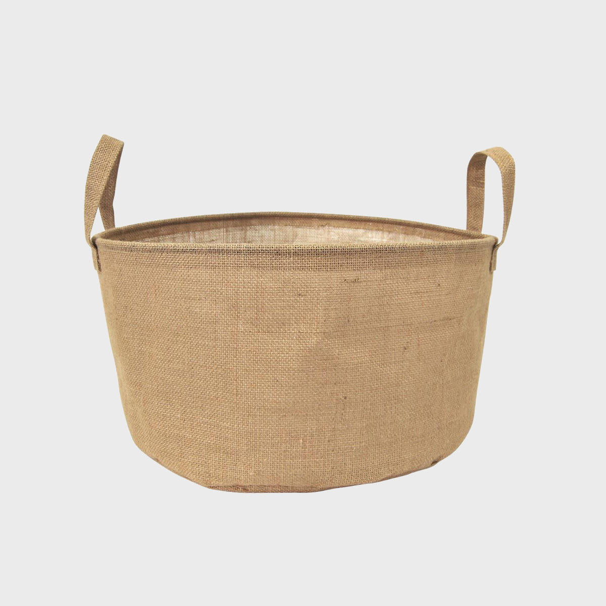 Small jute display bucket bag.