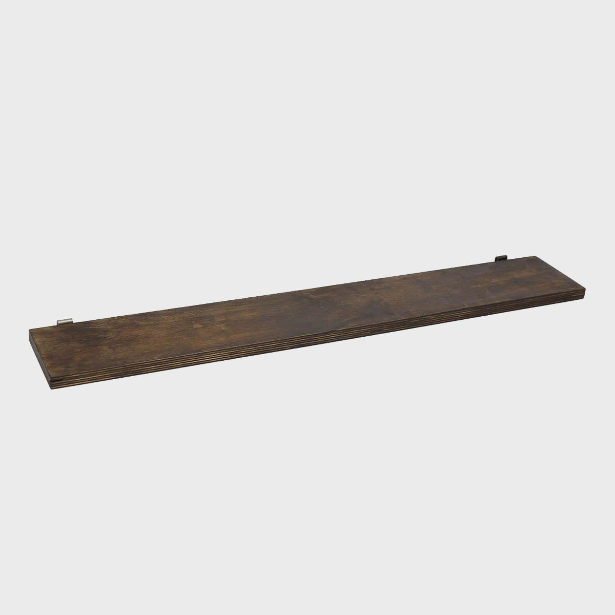 BRIX small dark oak hanging shelf featuring a heavy-duty modular geometric profile layout.