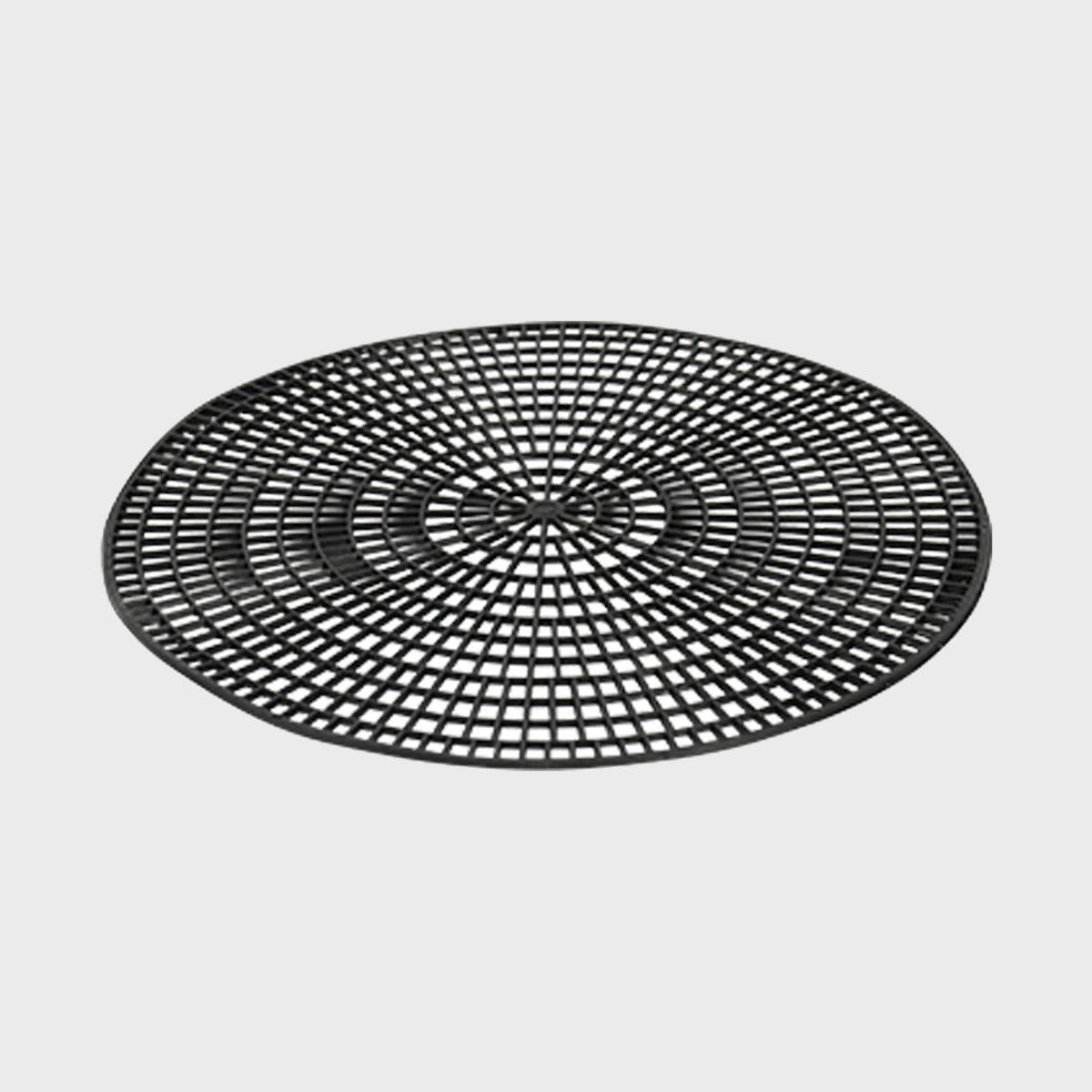 Round bar tray non-slip mat insert only with structured, low-profile walls and open-top design.