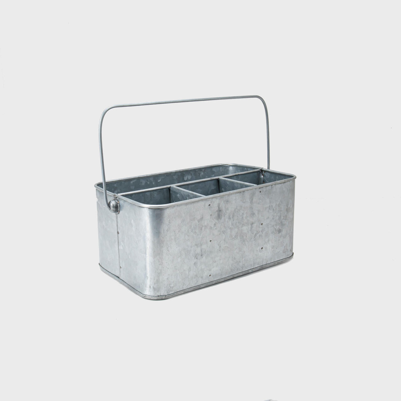 Exmouth large metal display caddy with structured, low-profile walls and open-top design.