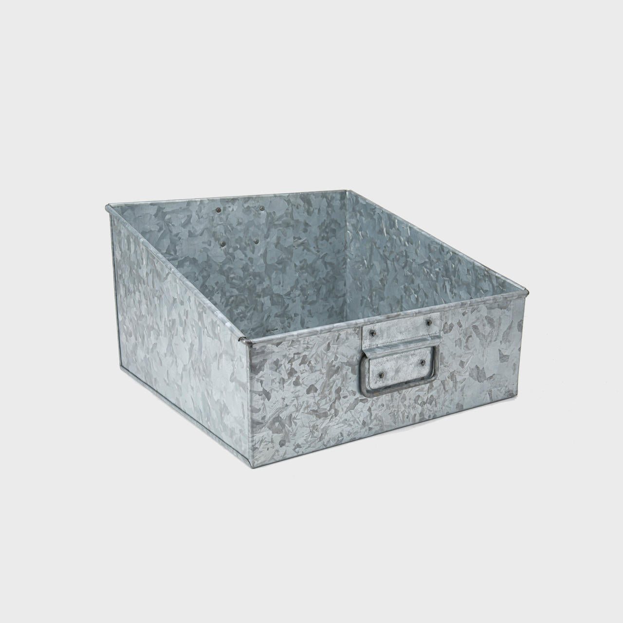 Sloped display bin.