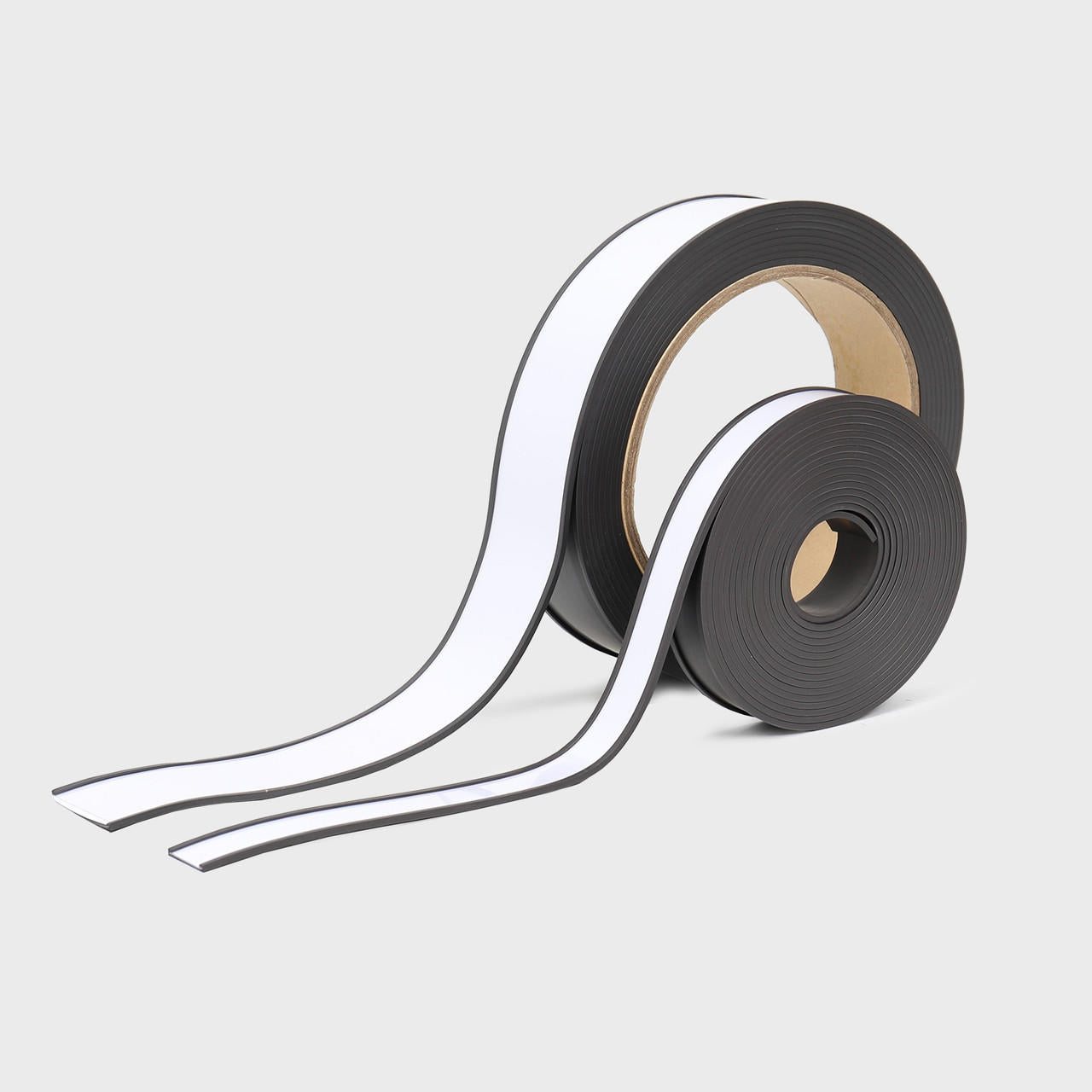 Magnetic shelf signage 5m roll with a clean surface for visible retail messaging.