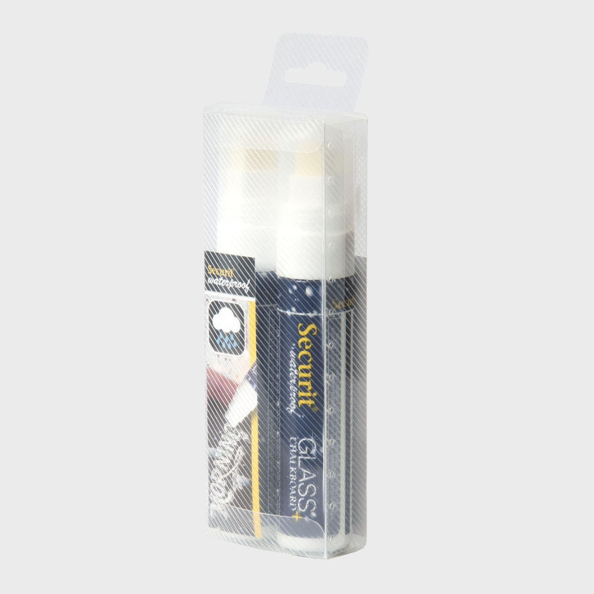 Securit 7-15mm white waterproof liquid chalk markers (set of 2) professional clean structural profile finish.