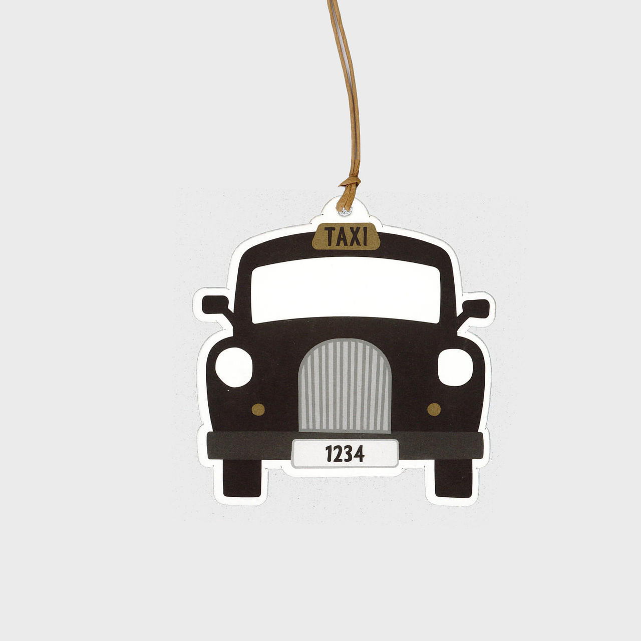 Black cab card gift tag - in retail packs of 25.