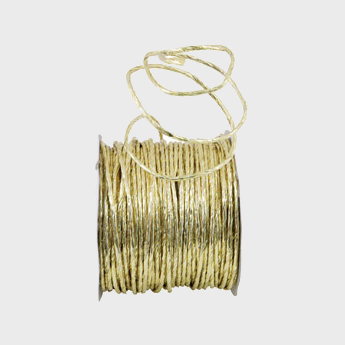 Wired metallic gold cord 20m with a high-quality finish used as a decorative accent.