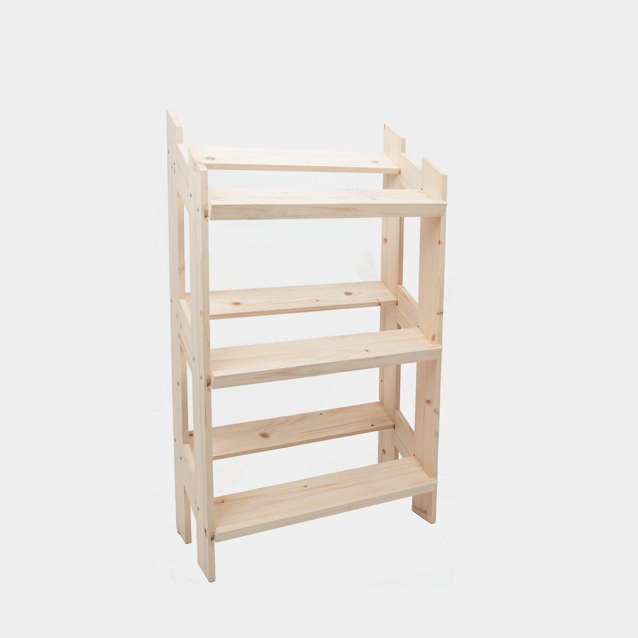 Norwood 3-shelf pine stand with blackboard 820 with a clean surface for visible retail messaging.