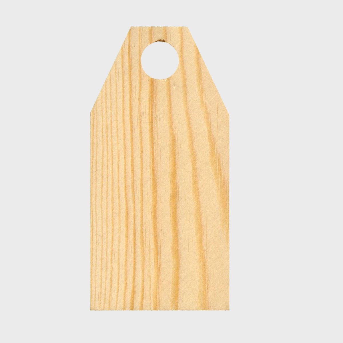 Plain wooden gift tag.