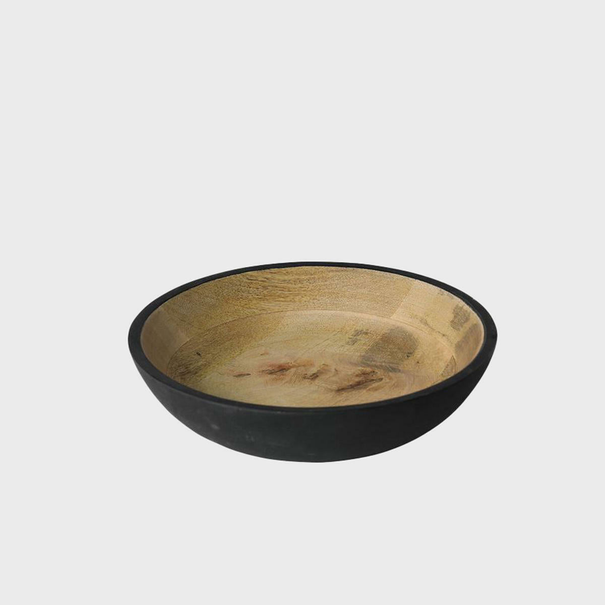 Black wooden serving bowls - set of 3.