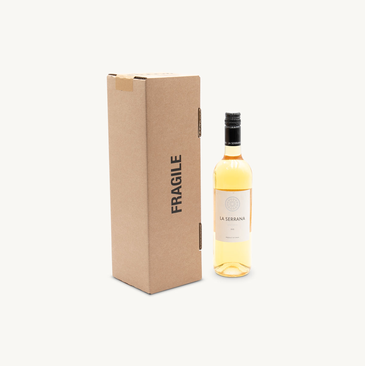 1 Bottle wrap around shipping box from thick, impact-resistant inner for bottle security.