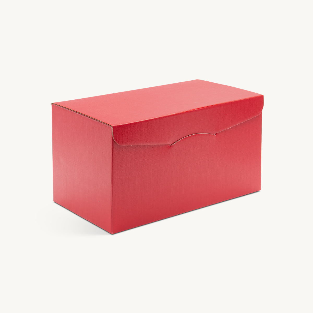 Small front opening gift hamper box from high-density rigid paperboard.