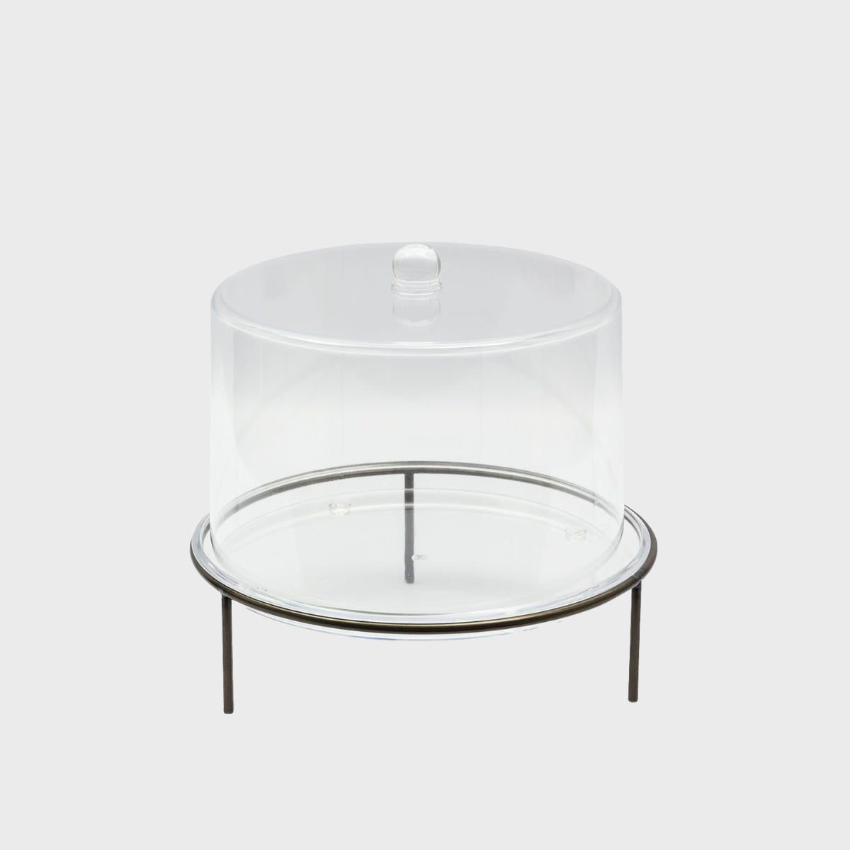 Matlock countertop stand with large flat acrylic dome.