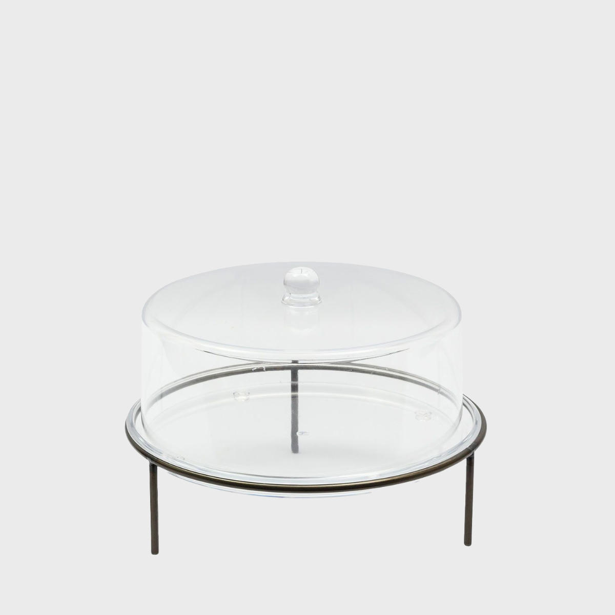 Matlock countertop stand with flat acrylic dome.