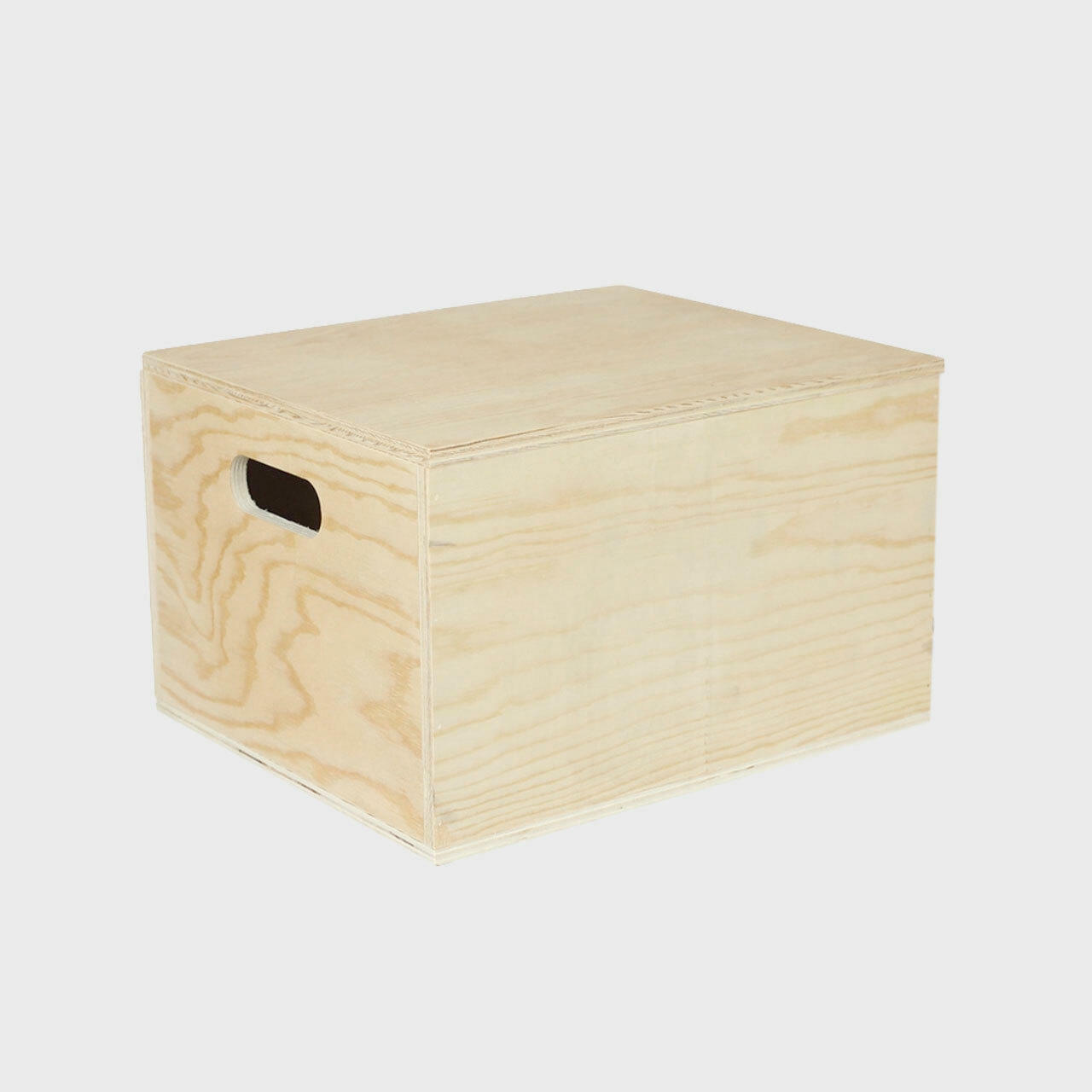 6 Bottle wooden hamper box with drop on lid with premium natural wood grain and secure hardware closures.
