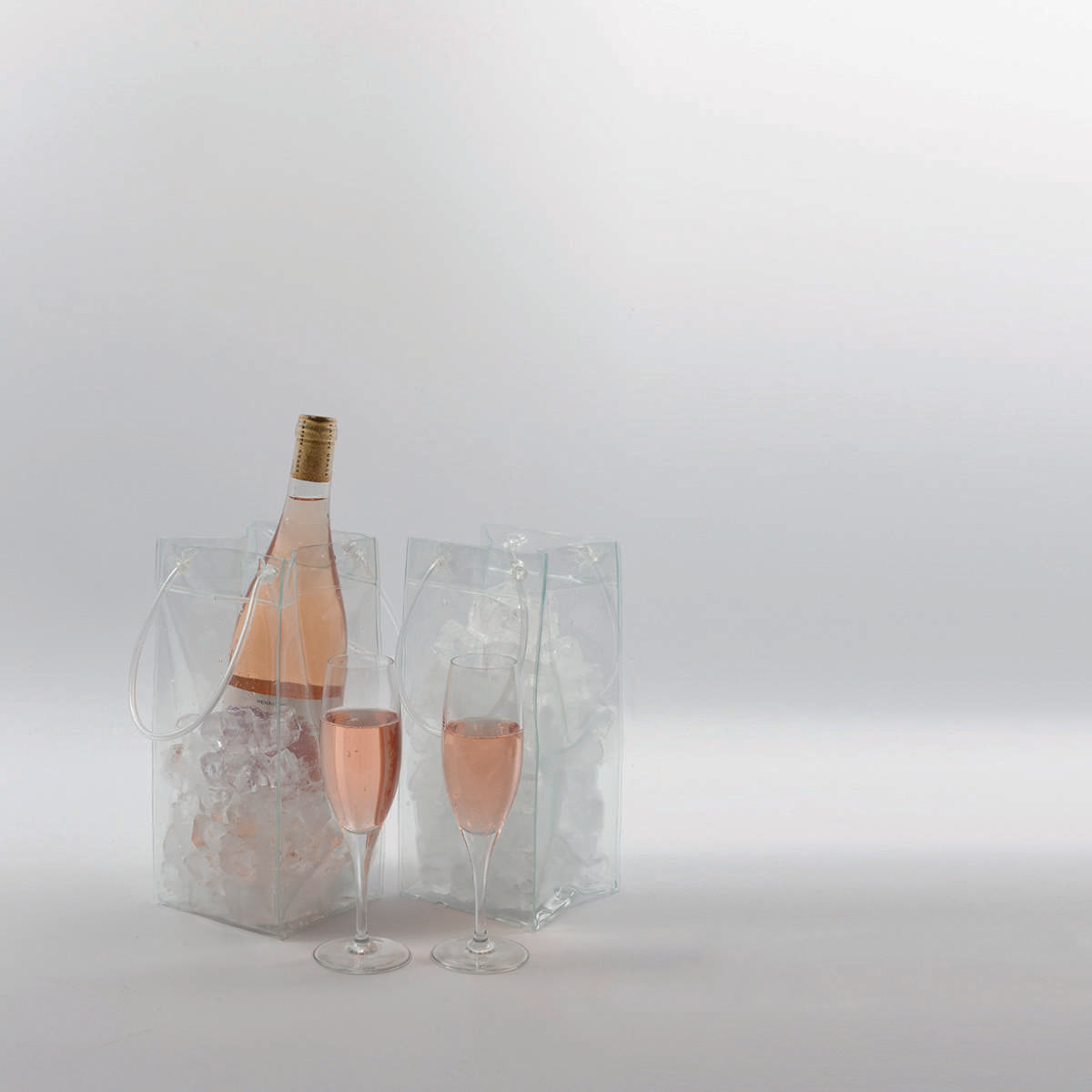 1 bottle clear watertight cooler bag.