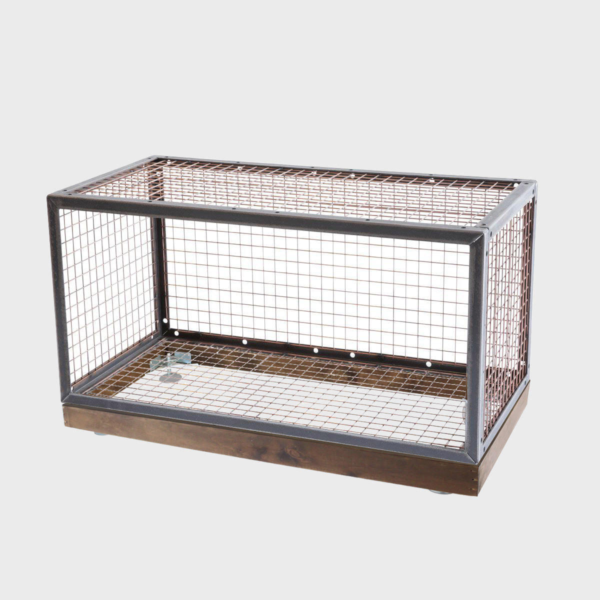 BRIX dark wood adjustable plinth 800 x 400mm featuring a heavy-duty modular geometric profile layout.