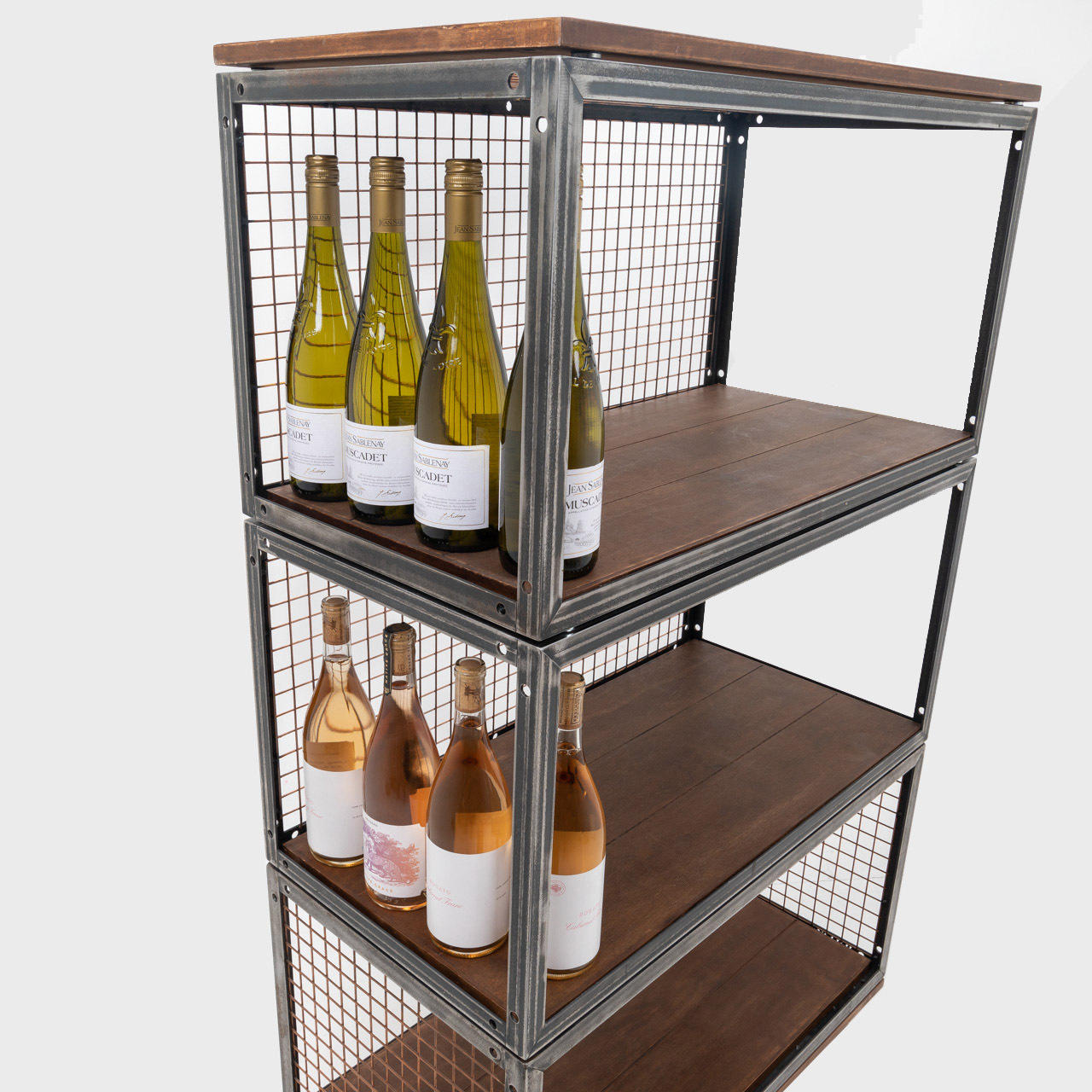 BRIX three panel wire unit 800 x 400mm featuring a heavy-duty modular geometric profile layout.