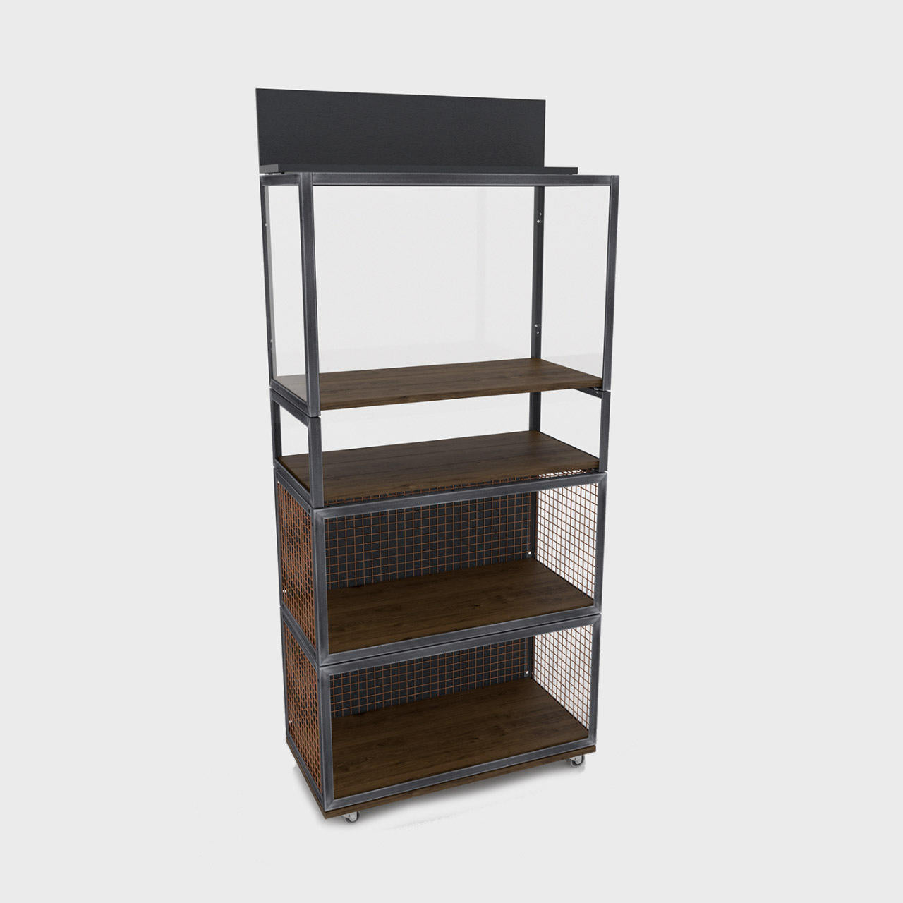 BRIX kiosk featuring a heavy-duty modular geometric profile layout.