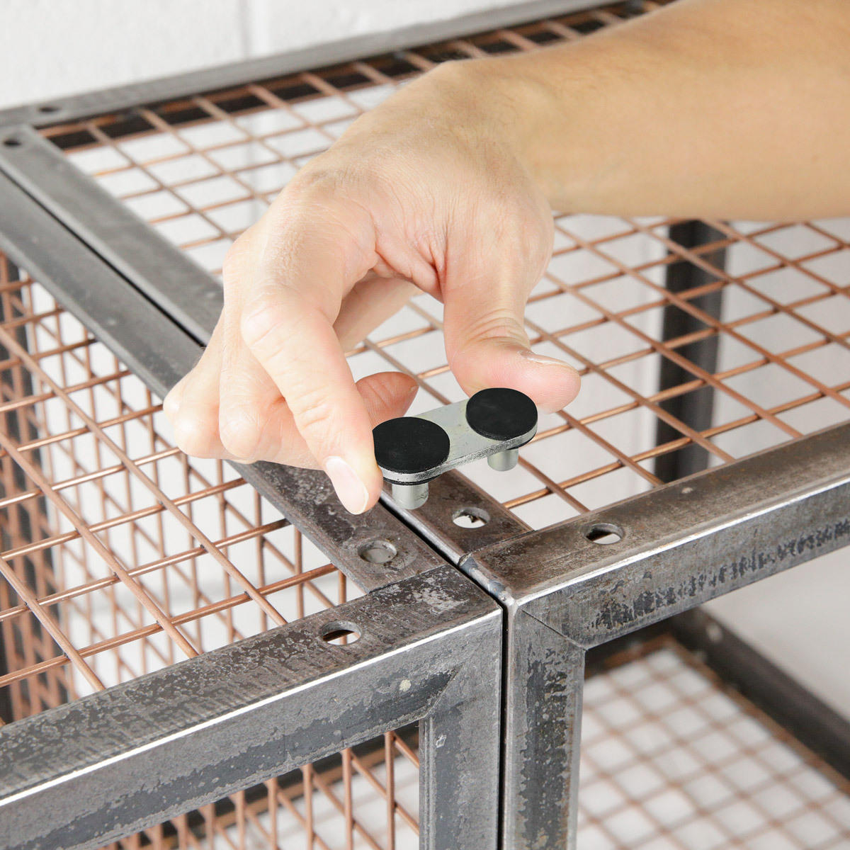 BRIX metal double connector spares featuring a heavy-duty modular geometric profile layout.