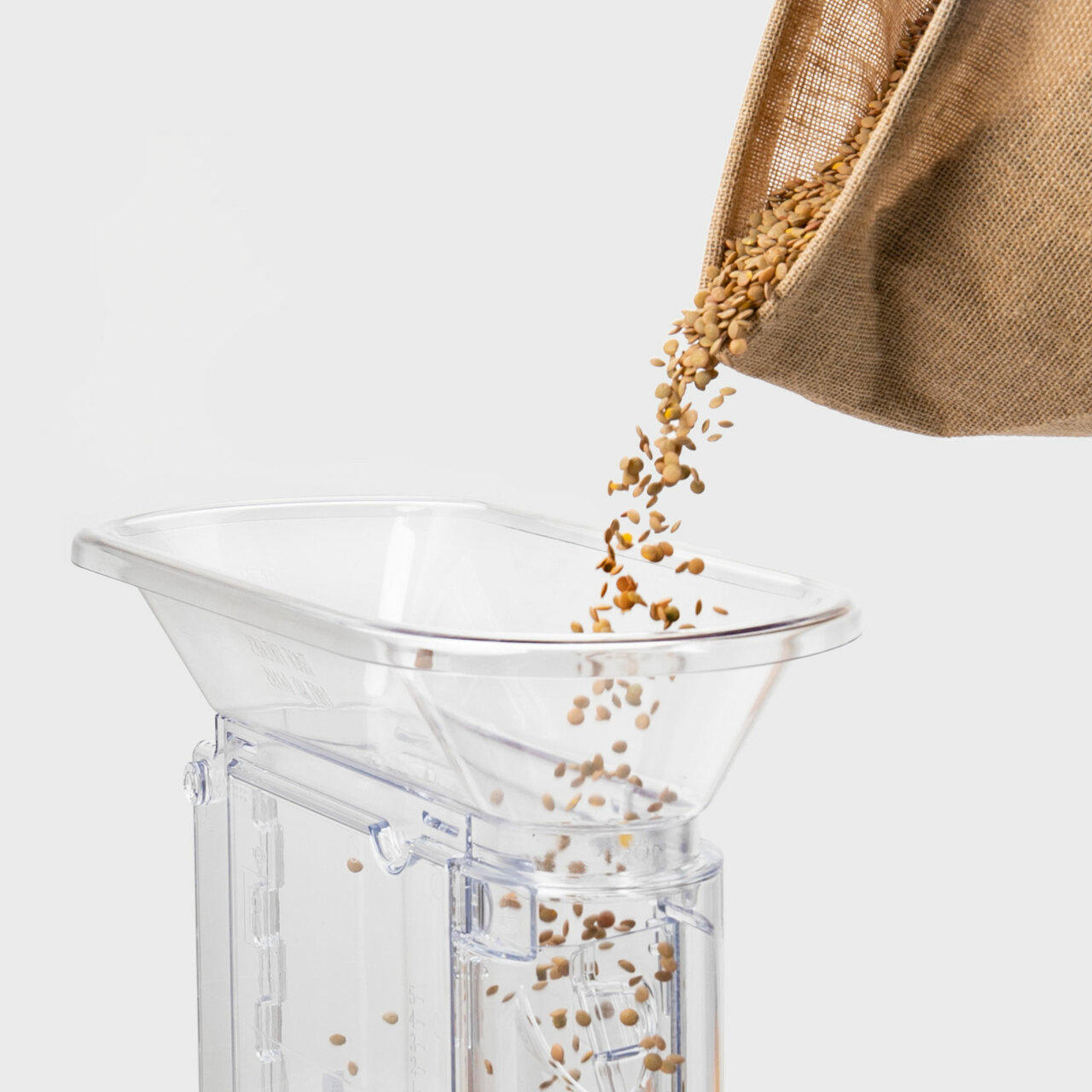 BRIX eco flo refill funnel featuring a heavy-duty modular geometric profile layout.
