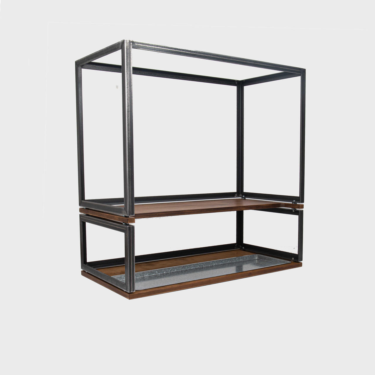 BRIX gravity dispenser unit 800 x 800mm featuring a heavy-duty modular geometric profile layout.