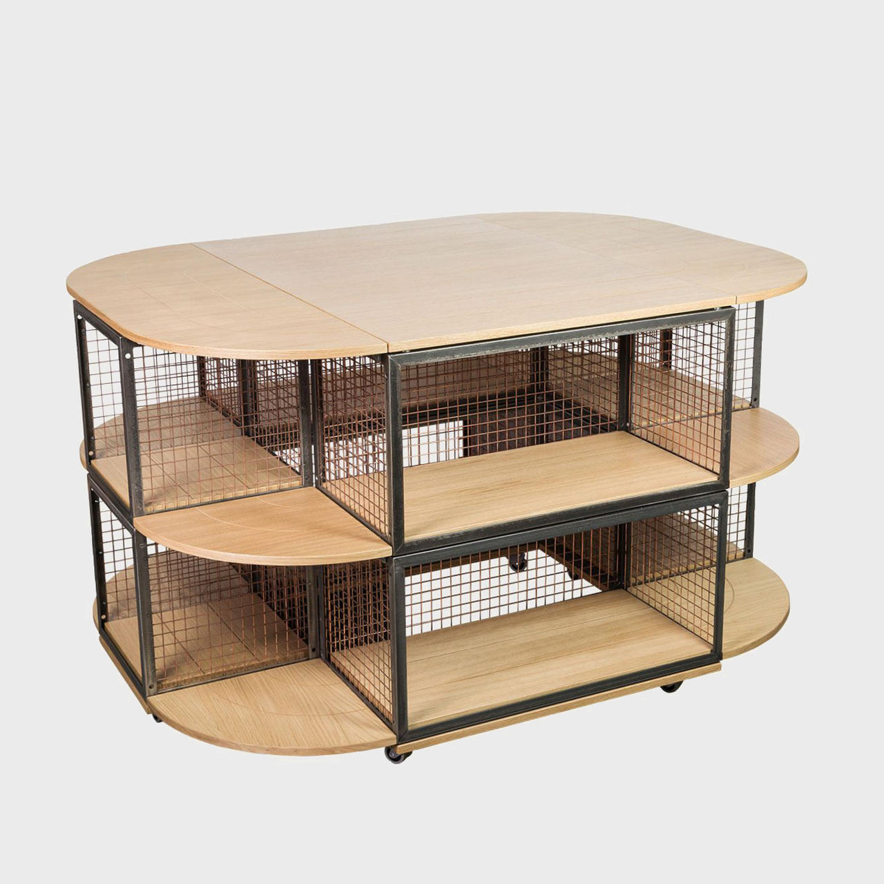 BRIX light oak top 1200 x 400mm featuring a heavy-duty modular geometric profile layout.