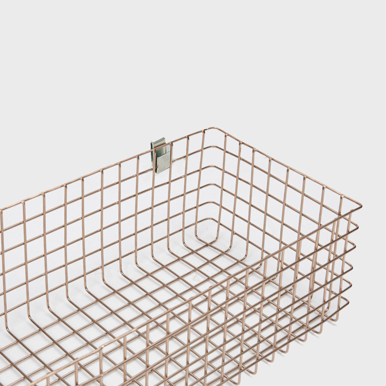 BRIX deep copper wire basket featuring a heavy-duty modular geometric profile layout.