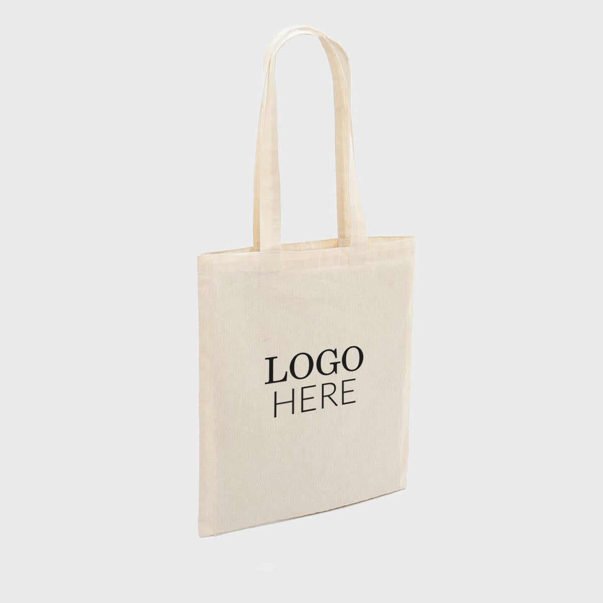 Natural 5oz recycled cotton bag.