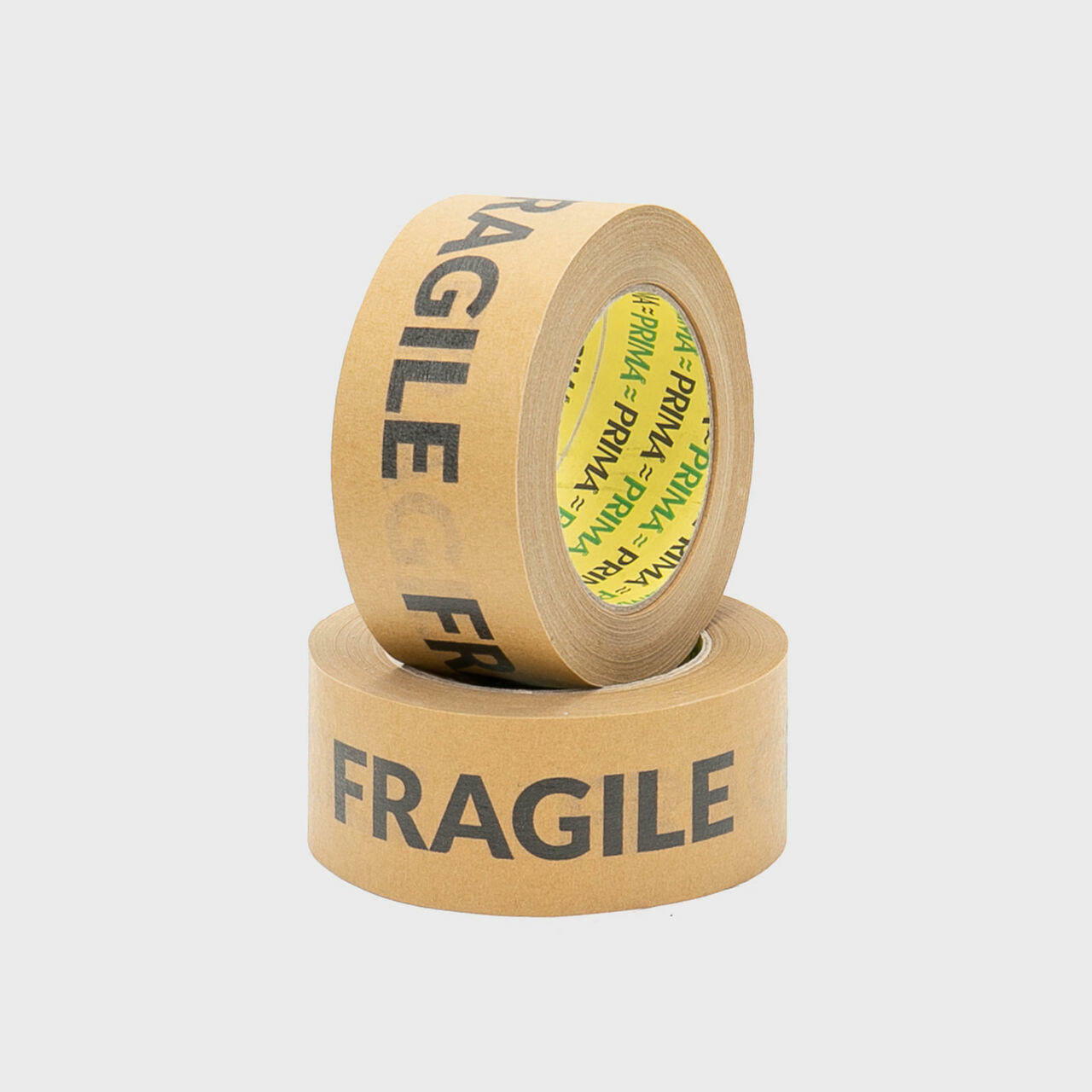 50mm Fragile kraft paper tape 50m with a high-quality finish used as a decorative accent.