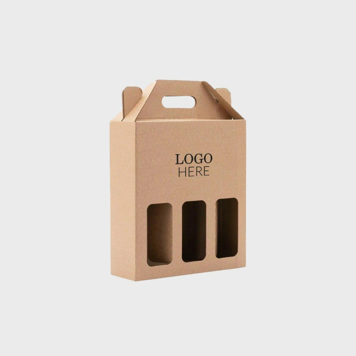 3 bottle 500ml beer kraft box.