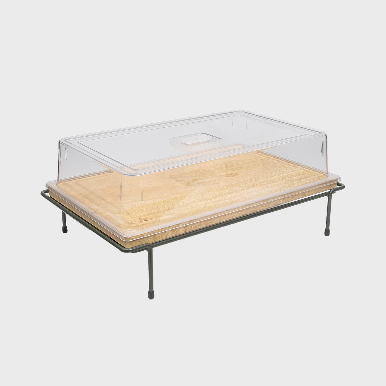 Matlock GN1/1 riser with mango board designed to add functional height and dimension.