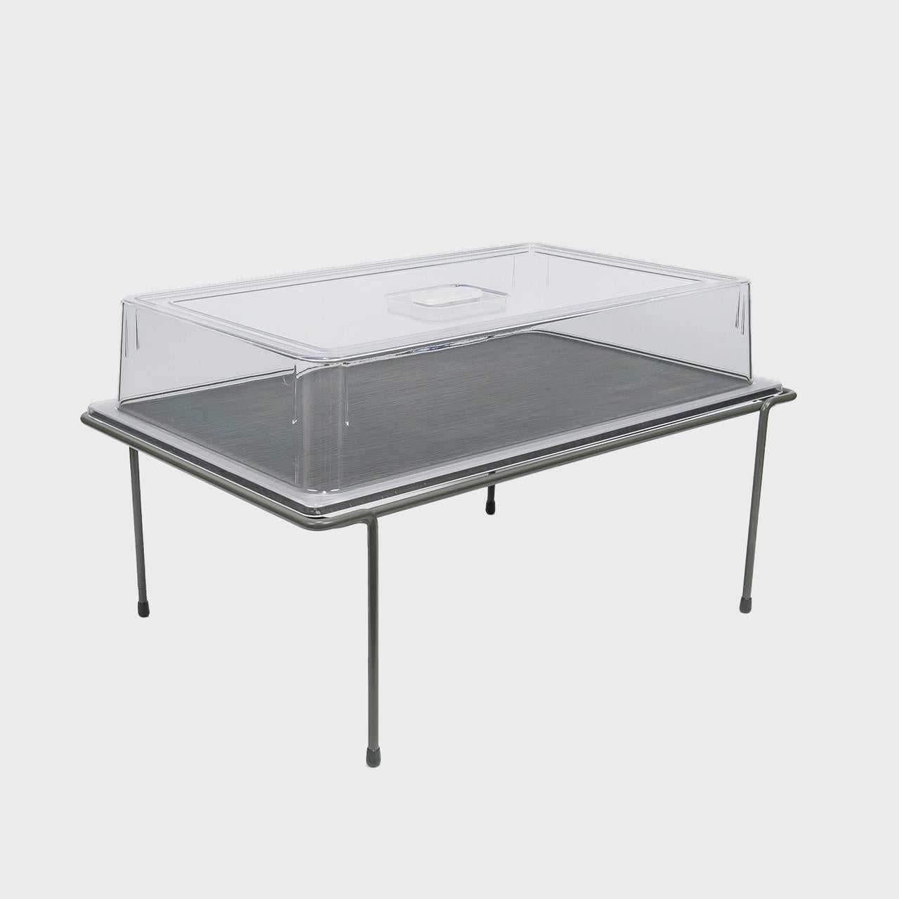 Matlock GN1/1 riser with slate effect melamine board with slate-effect melamine texture adding structure.
