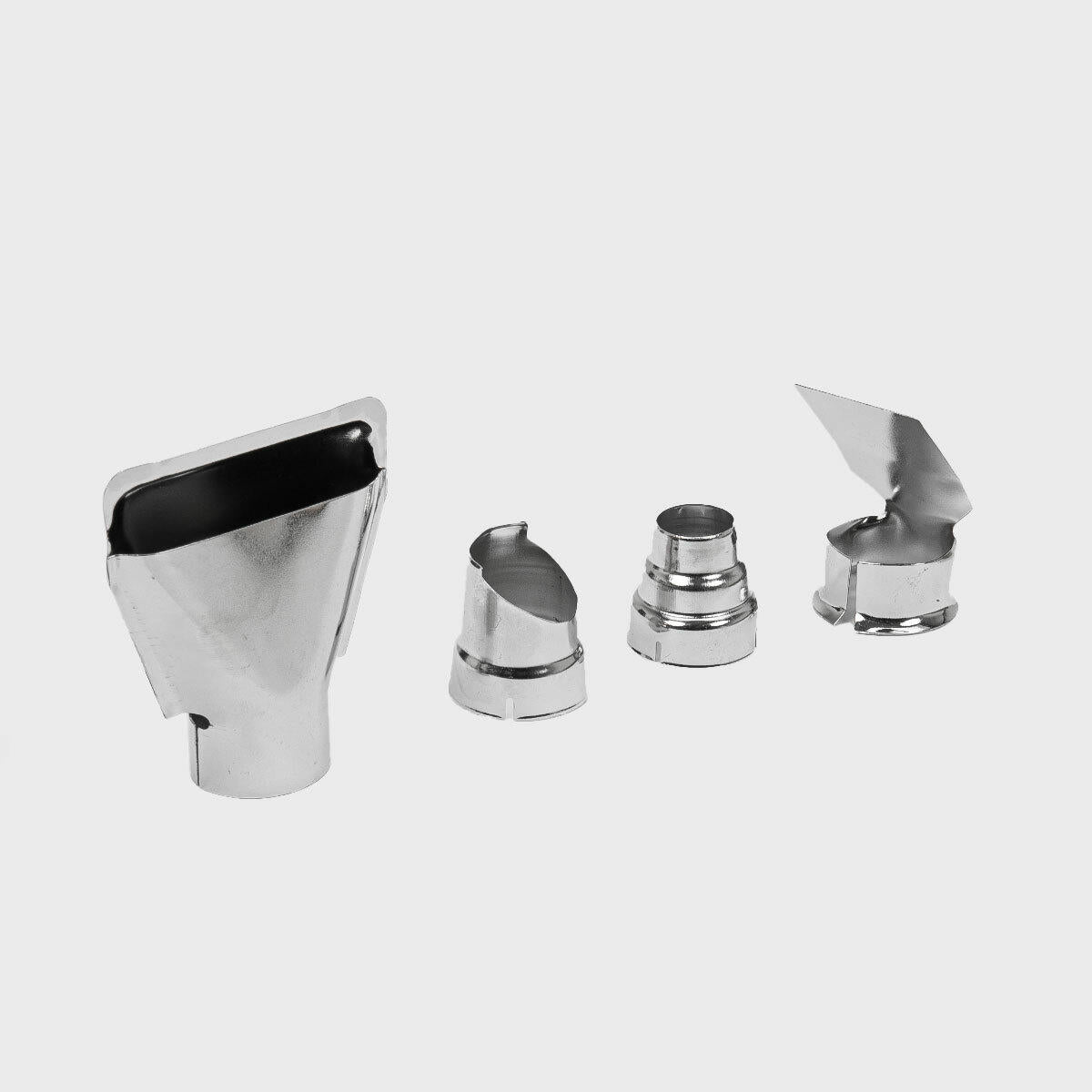 Hot air shrink wrap gun with blade nozzle.
