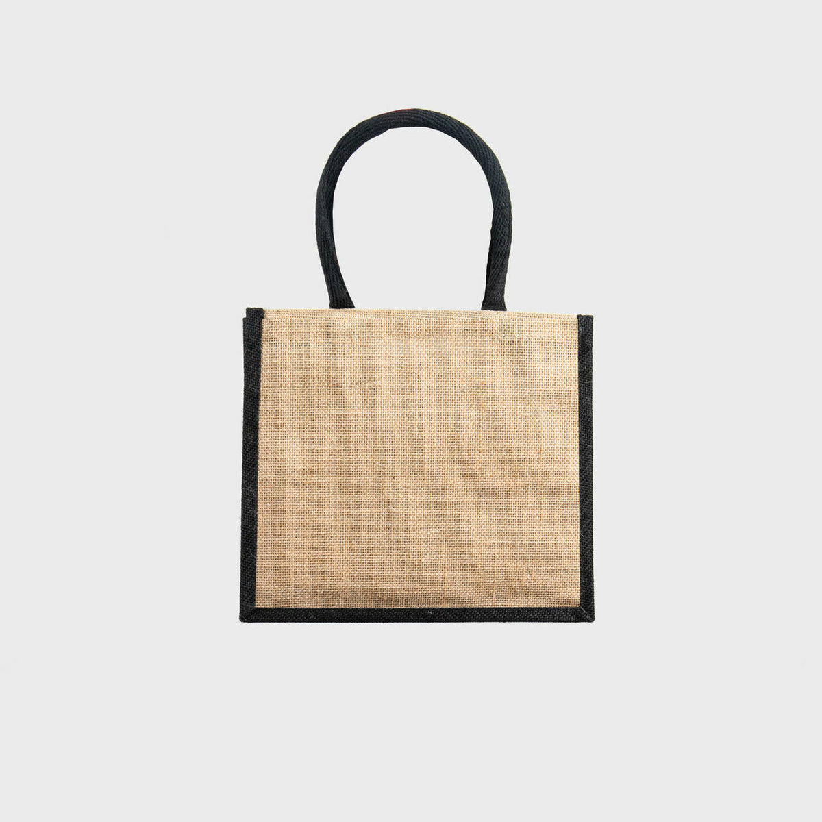 6 beer bottle printed jute bag with removable dividers.