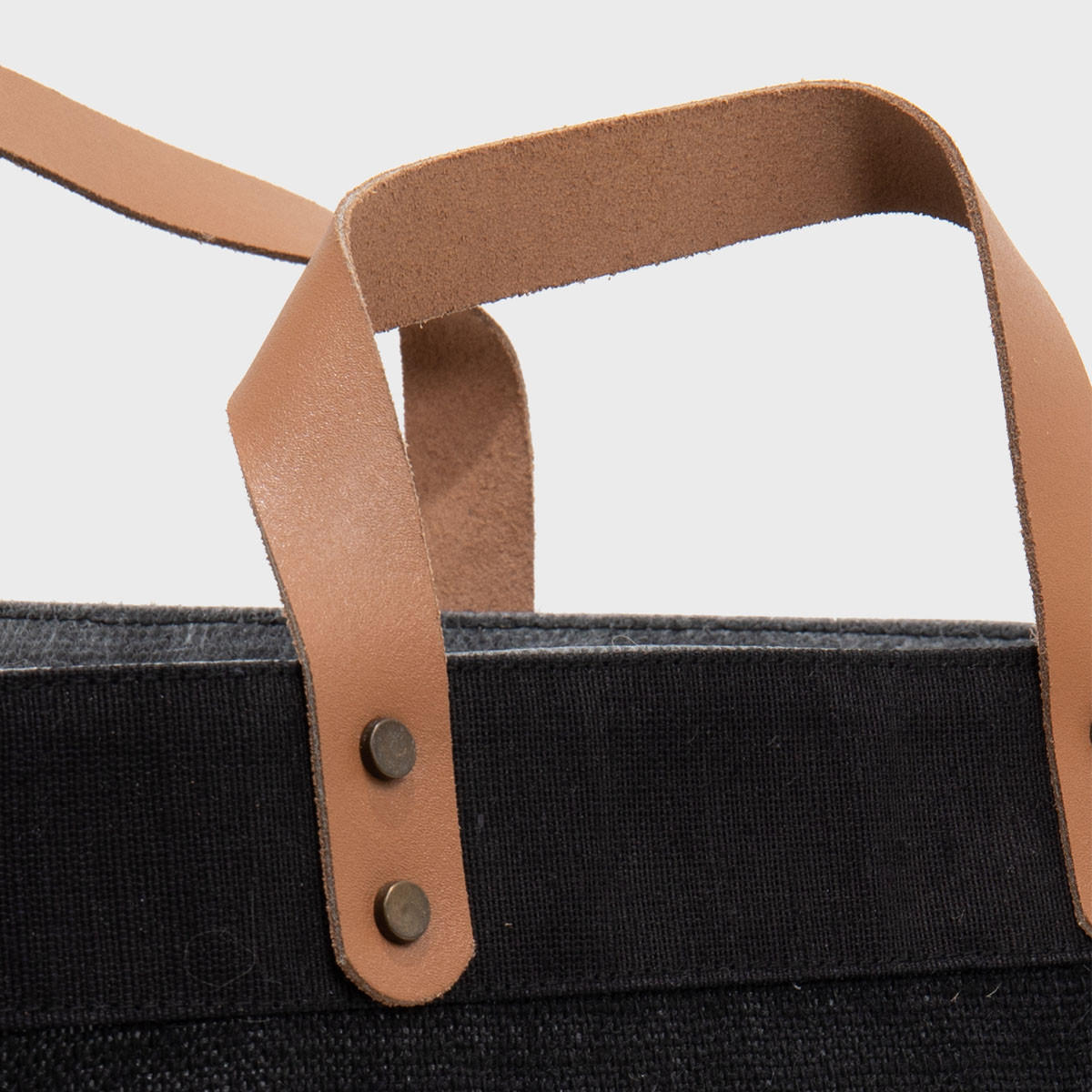 Large black jute market bag.