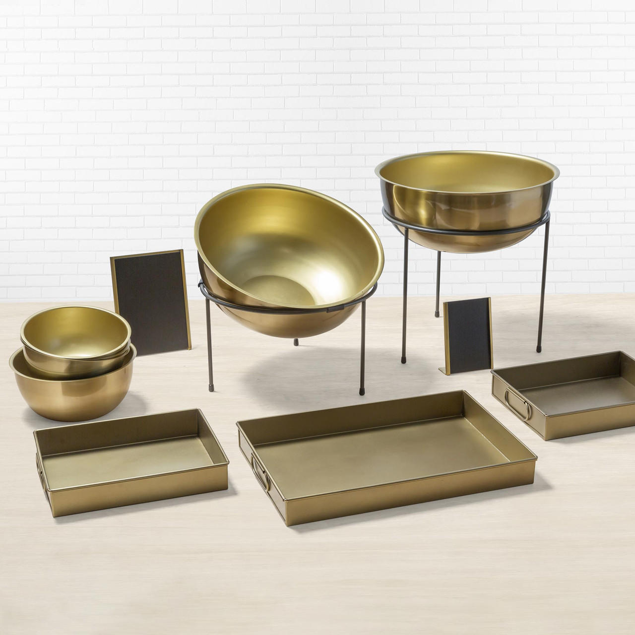 Kelso matte brass bowl.