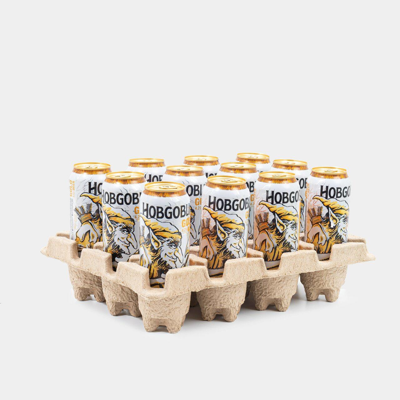 12 500ml can Pulpsafe shipping box from thick, impact-resistant inner for bottle security.