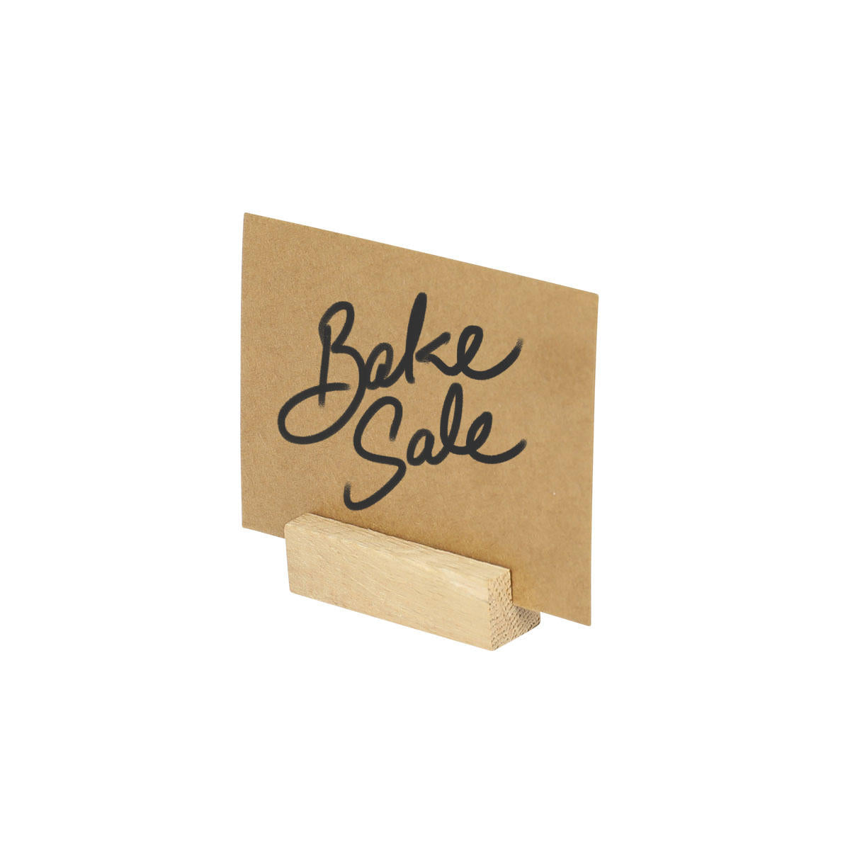20 oak sign holders and 50 a7 kraft cards.