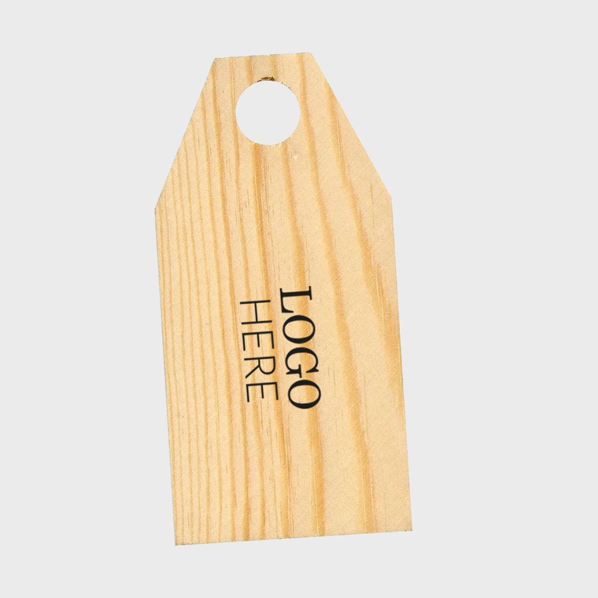 Plain wooden gift tag.