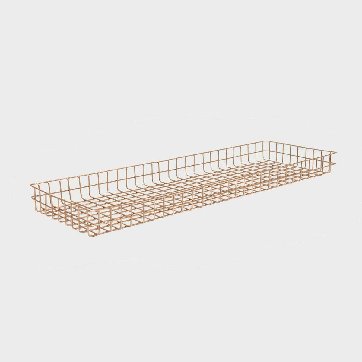 Shallow Copper Wire Basket 670mm Wide