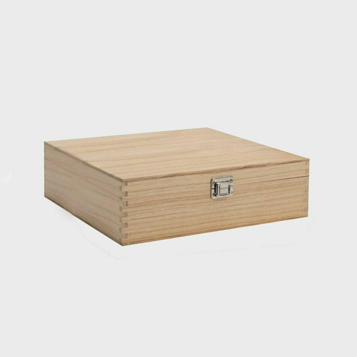 3 Bottle Tung Wooden Wine Box with Hinged Lid