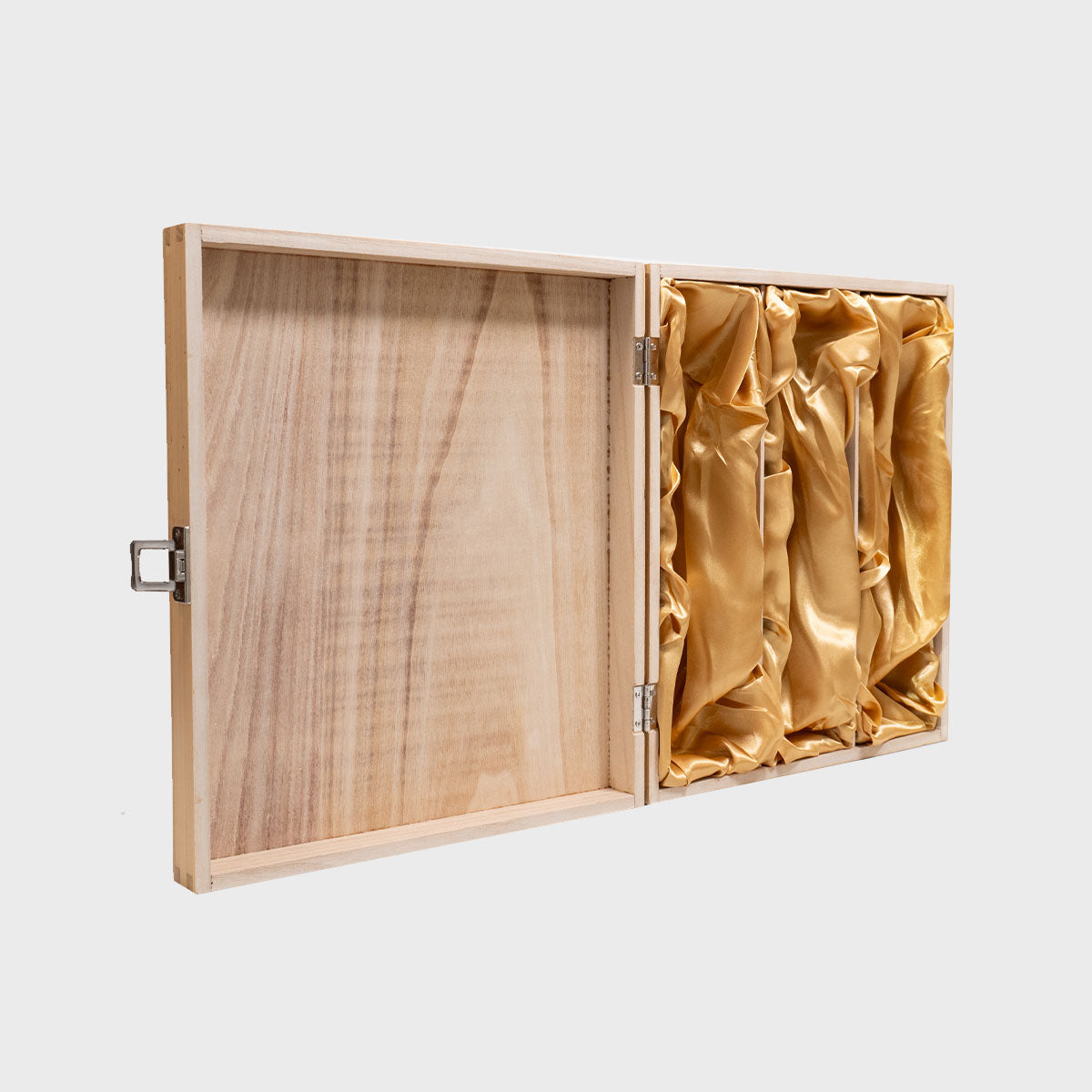 3 Bottle hinged wooden gift box