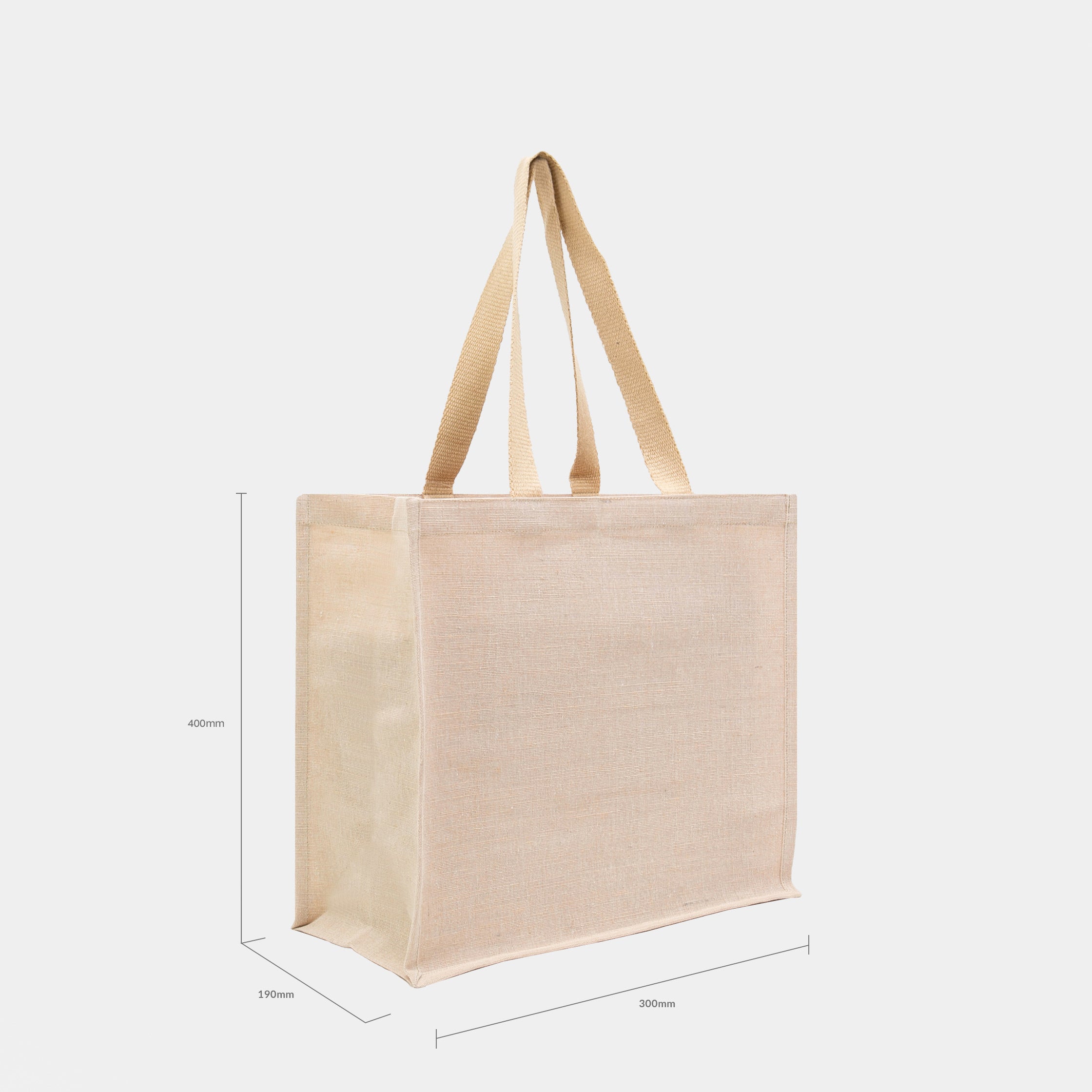 Large Stiffened Juco Bag With Webbed Handles