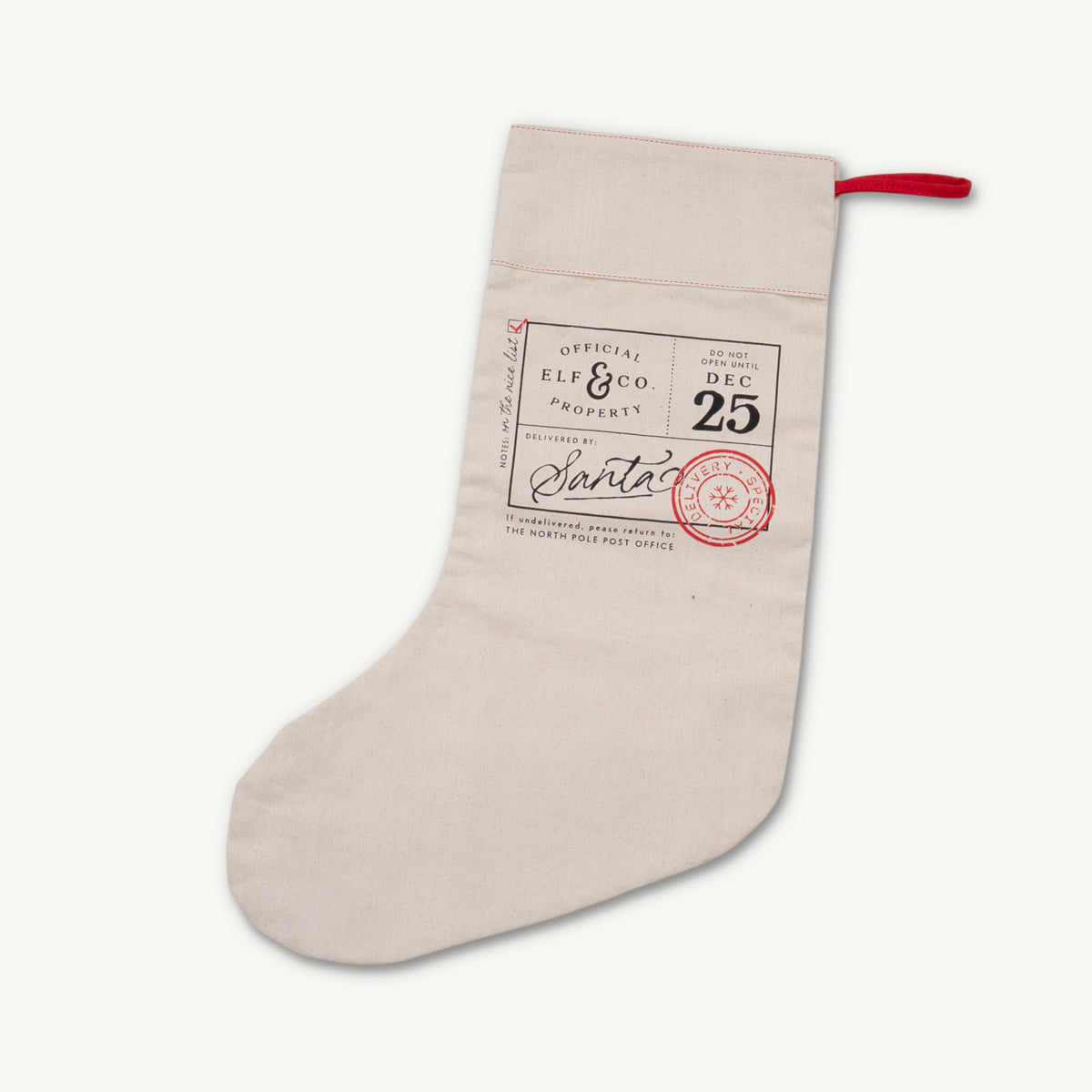 8oz recycled cotton do not open Christmas stocking