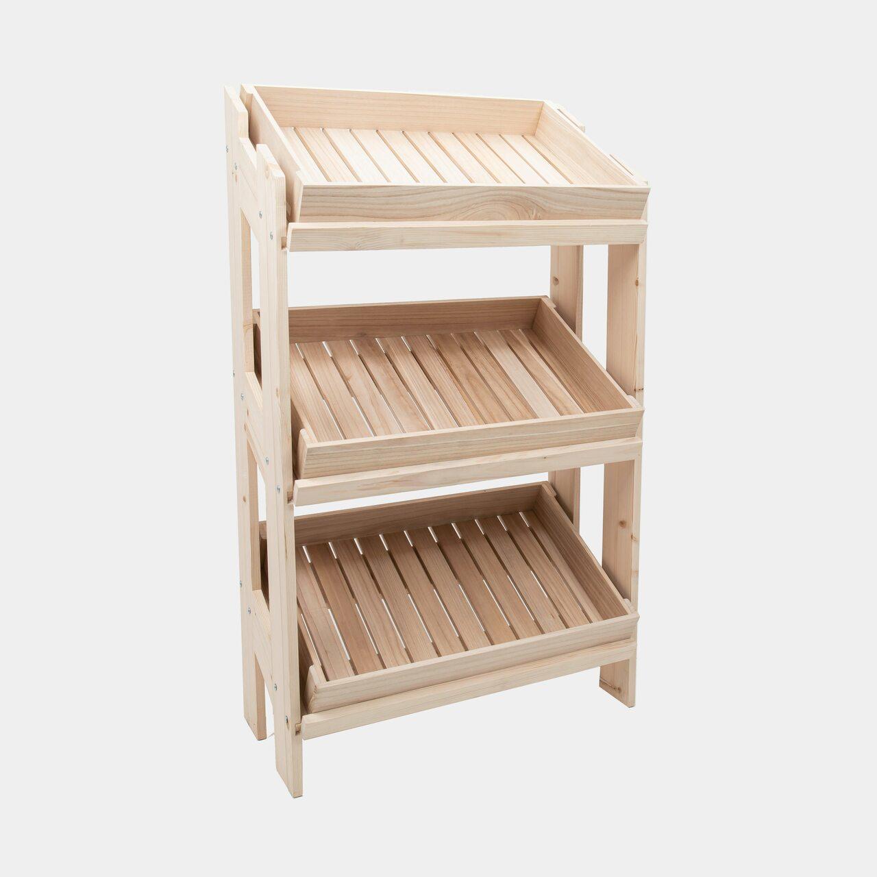 Norwood 3-Shelf Stand with Light Wooden Trays 820