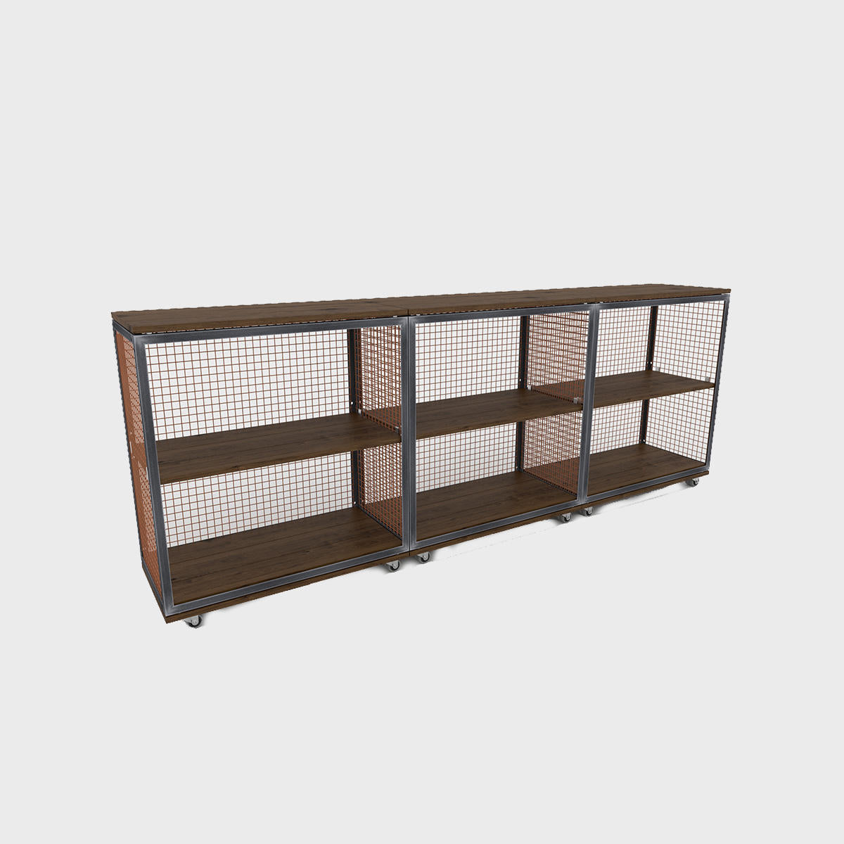 BRIX Low Shelving Dark Wood