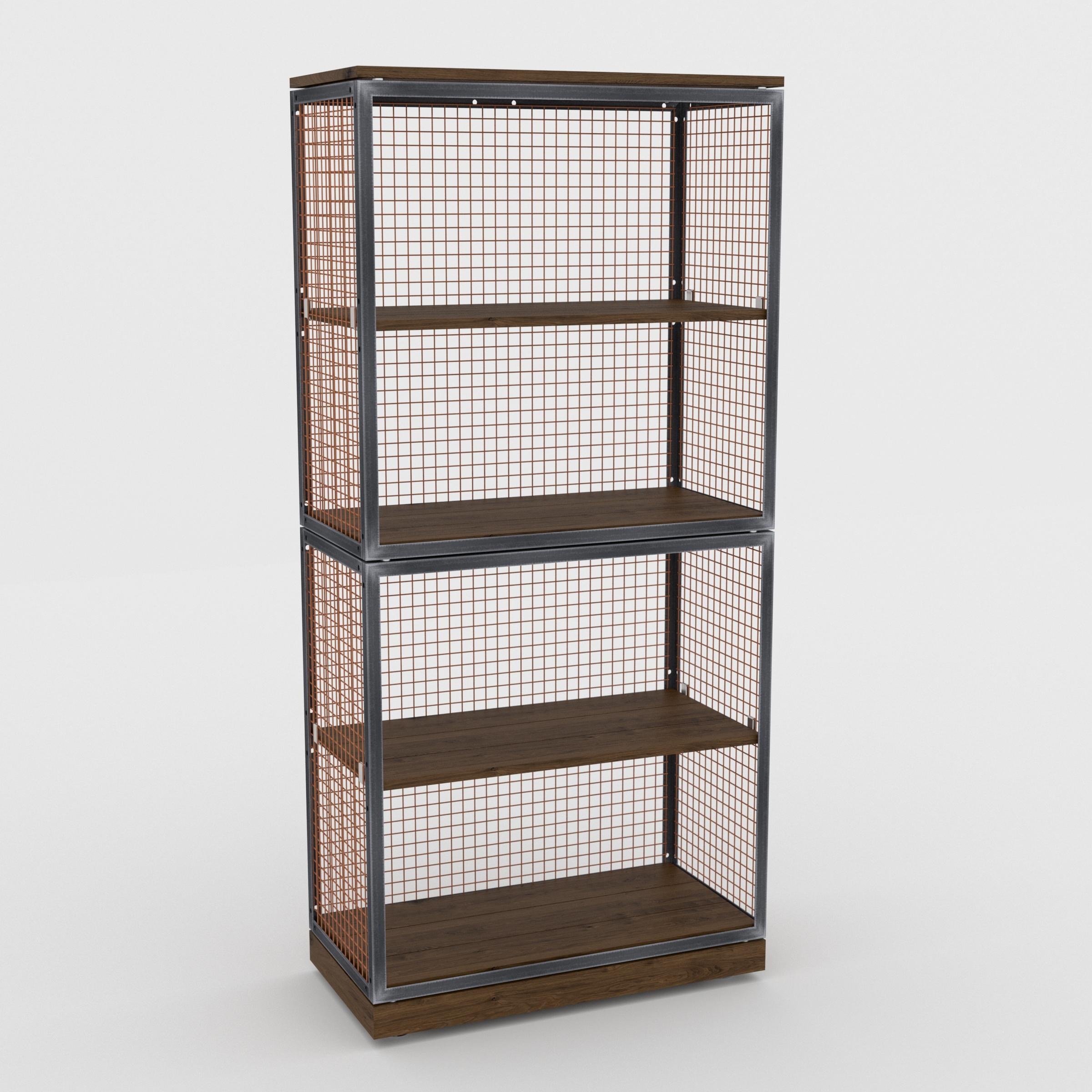 BRIX Tall Shelving Dark Wood