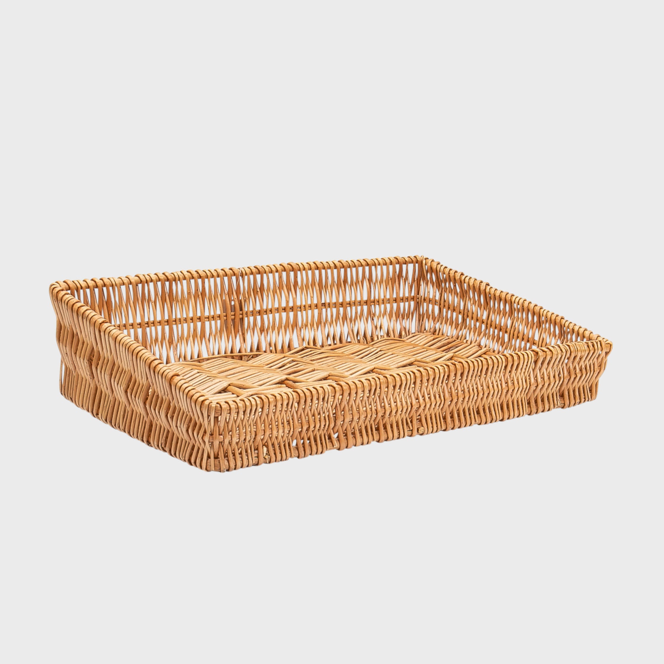 Chatto Large Shallow Wicker Angled Basket