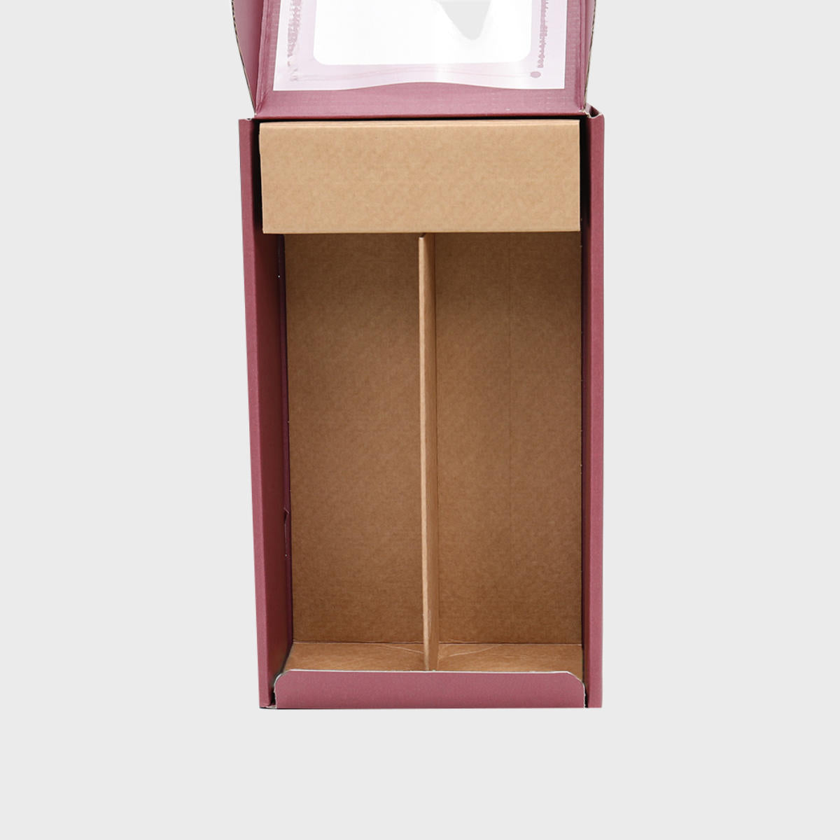 2 Bottle Front Opening Box with Window